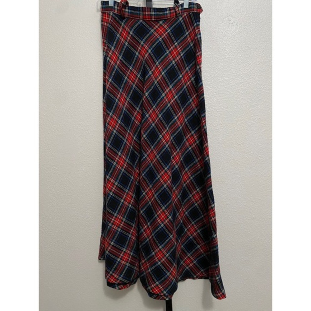 Tartan Plaid Maxi Skirt Heritage Old Money Academia Scottish Preppy